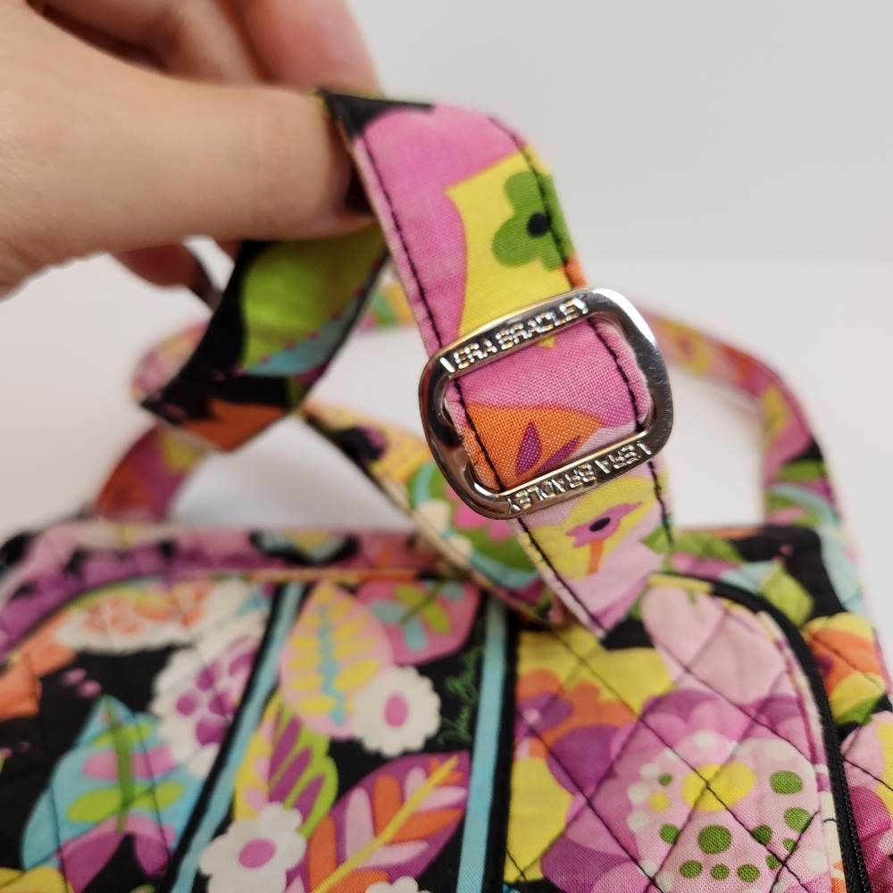 Vera Bradley Purse Over Shoulder Floral Print Pockets Card Slots Crossbody - Picture 3 of 12